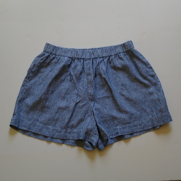 Everlane Pants - Everlane 100% linen pin stripe boxer shorts XL